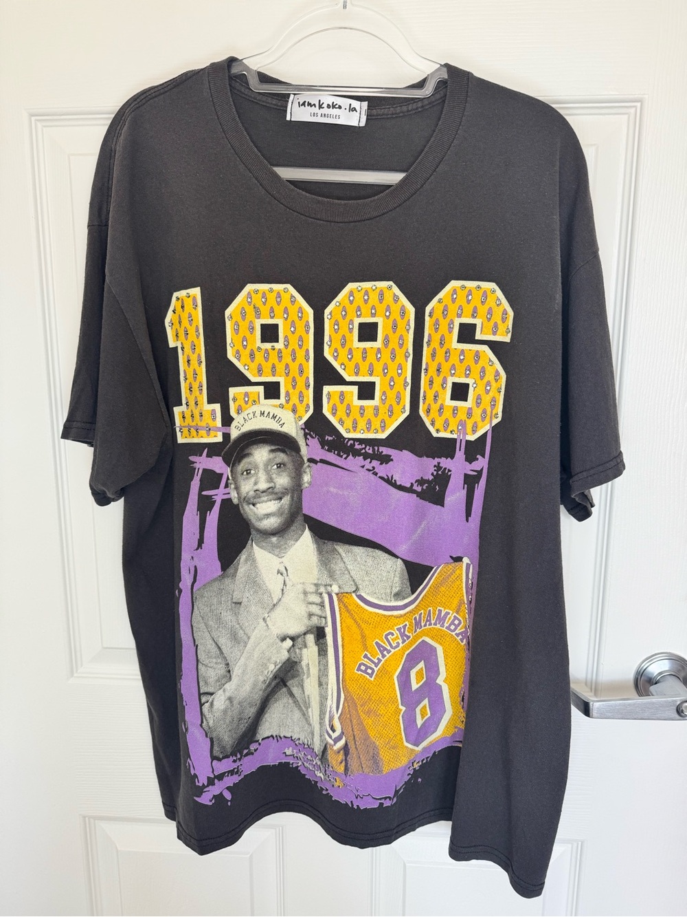 Vintage Kobe Bryant Lakers 1996 T-Shirt Upcycled Reworked Gemstones iamkoko.la